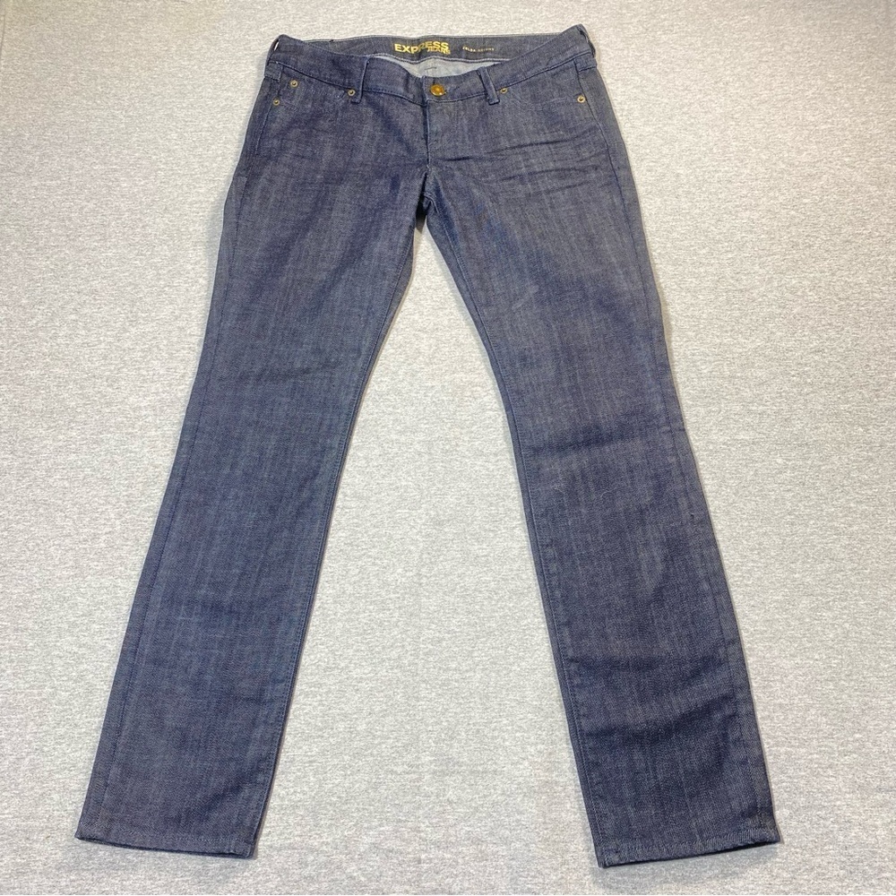 Express Zelda Skinny Jeans Women's 8 Dark Blue Low Rise Casual Y2K Stretch Denim